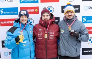 Антон Дукач з Львівщини здобув бронзу на Кубку націй у Латвії з санного спорту