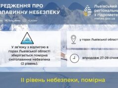 Попередження про сніголавинну небезпеку у Львівській області