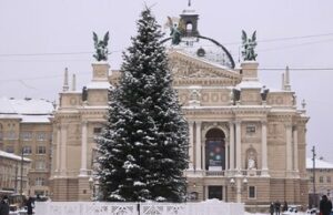 Через негоду головна ялинка у Львові буде на площі ще тиждень
