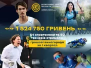 (Українська) Спортсмени Львівщини отримали понад 1,5 млн грн винагород