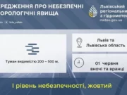 На Львівщині 1 червня очікують туман, грози та град