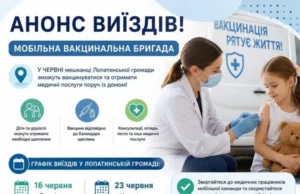 У Лопатинській громаді в червні працюватиме мобільна бригада вакцинації У Лопатинській громаді в червні працюватиме мобільна бригада вакцинації