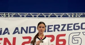 Юна тхеквондистка Мілана Білинець зі Славської громади виборола золото на Bosnia Open G1 2026