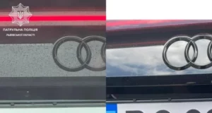 На Львівщині оштрафували водія Audi за зміну літери на номері