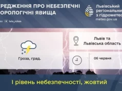 На Львівщині 6 червня очікують грози та град