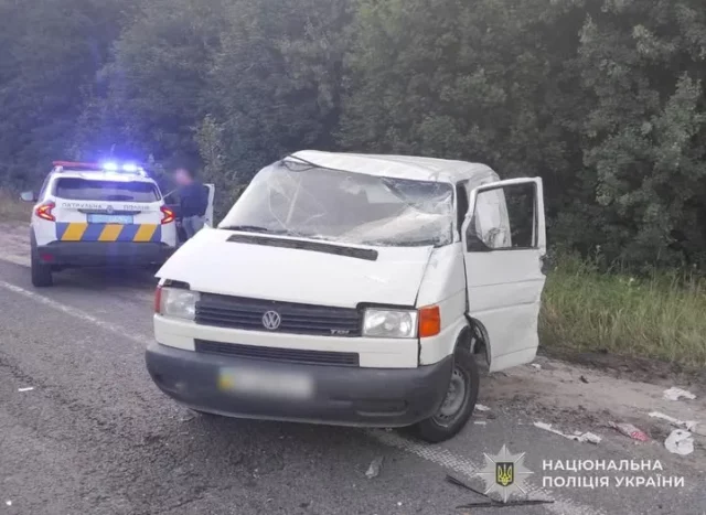 image На трасі Київ–Чоп у Гамаліївці зіткнулися вантажівка і мікроавтобус: двоє травмованих