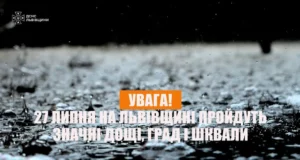 27 липня на Львівщині прогнозують грози, шквали та град