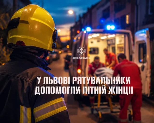 image У Львові рятувальники через драбину потрапили до квартири та допомогли 84-річній жінці