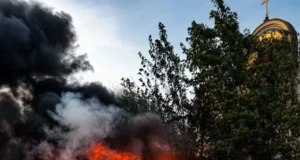 У Львові під час руху загорілася вантажівка MAN на вул.