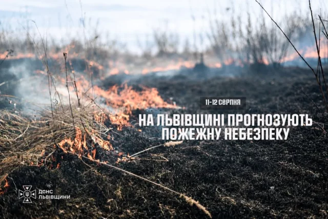 image На Львівщині 11–12 серпня очікують надзвичайну пожежну небезпеку