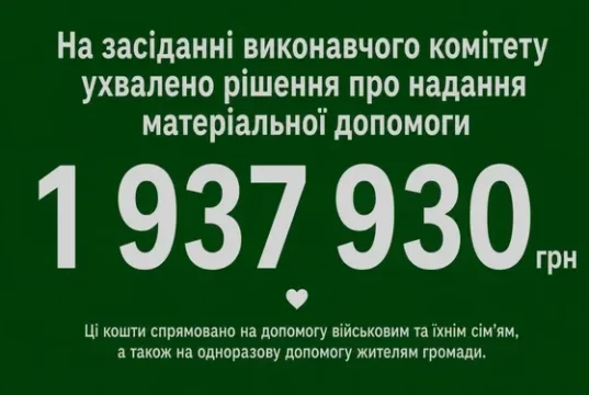Славська селищна рада виділила кошти на допомогу військовим та жителям громади