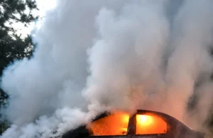У Самборі під час руху загорівся легковий автомобіль