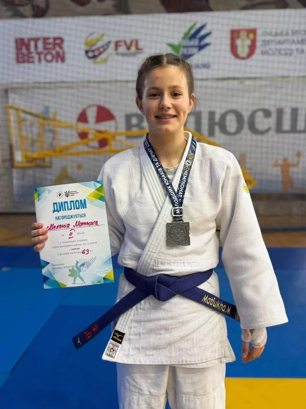 image Меланія Матюха стала віцечемпіонкою України з дзюдо U15