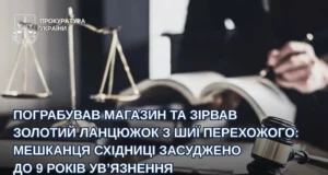 За два грабежі у Бориславі та Східниці чоловіка засудили до 9 років