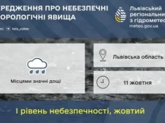 На 11 жовтня на Львівщині прогнозують значні дощі На 11 жовтня на Львівщині прогнозують значні дощі