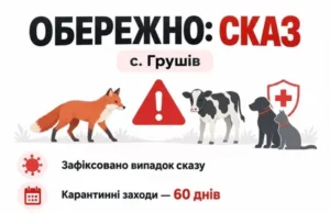 У Грушеві на Яворівщині зафіксували випадок сказу в домашньої тварини У Грушеві на Яворівщині зафіксували випадок сказу в домашньої тварини