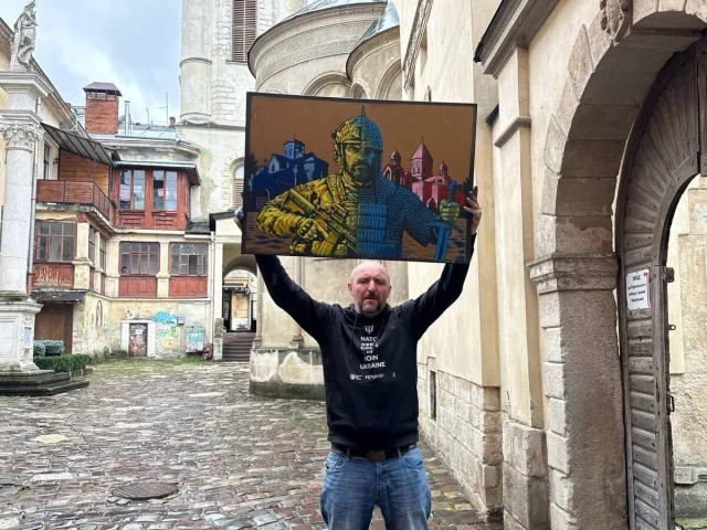 image У Львові створили картину на честь вірмен-захисників України, яку покажуть у Єревані