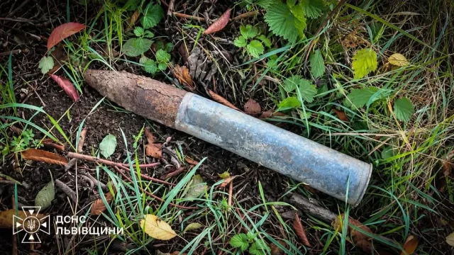 image У селі Зіболки на Львівщині в полі знайшли артилерійський снаряд часів Другої світової