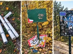 У львівському парку «Знесіння» пошкодили вказівники та інформаційні стенди