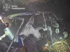 У Трускавці рятувальники загасили палаючий автомобіль ВАЗ